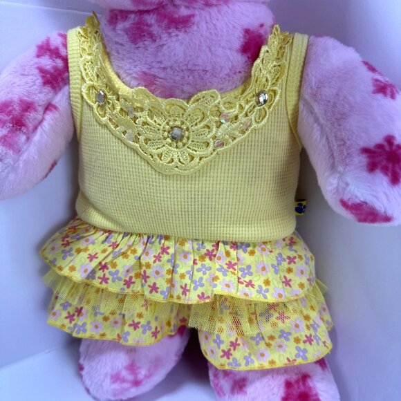 Build-A-Bear Workshops Teddy Bear Pink Snowflakes Plush Animal 17"Coquette Dress - Picture 12 of 12
